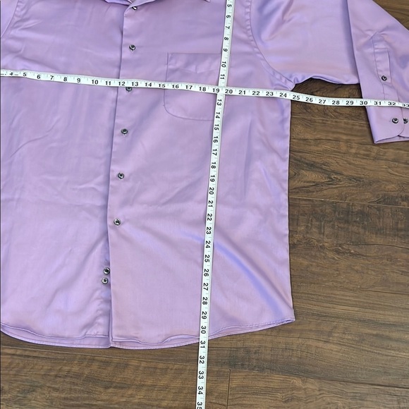 Men’s Geoffrey Beene Purple Wrinkle Free Dress Shirt Long Sleeves Sz XL 17 32/33 - Picture 5 of 7
